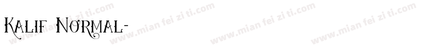 Kalif Normal字体转换